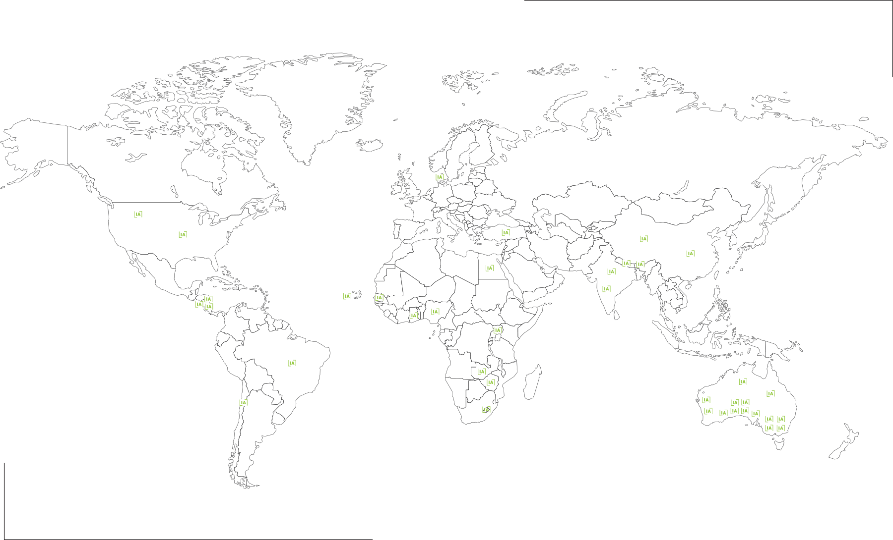 World map.